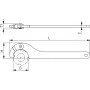 Raktas kablinis su šarnyru AMF 60-90 mm