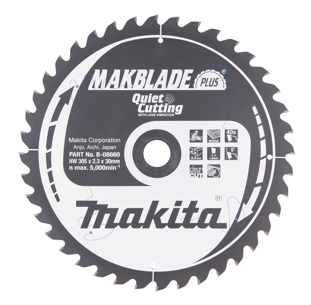 MAKITA Makblade Plus diskas medienos pjovimui 305 x 30 mm Z40