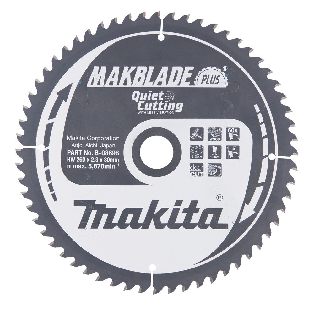 MAKITA Makblade Plus diskas medienai 260 x 30 mm Z60
