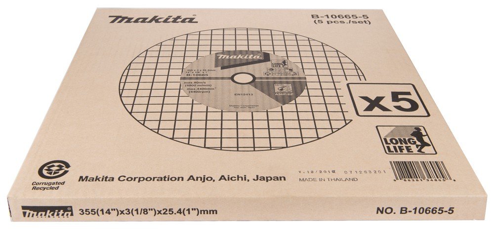 Makita B-10665-5 diskai metalo pjovimui 355x2,8x25,4 mm 5 vnt.