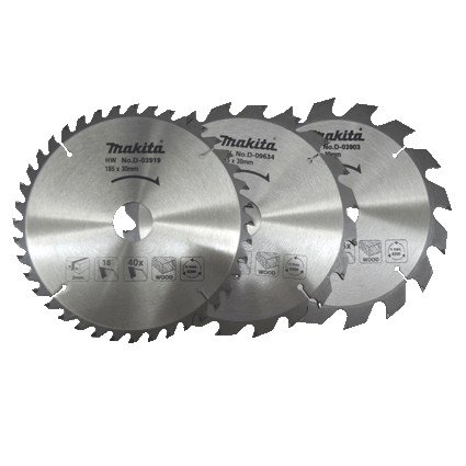 MAKITA Standard diskų medienai rinkinys 185 x 30 mm 3 vnt.
