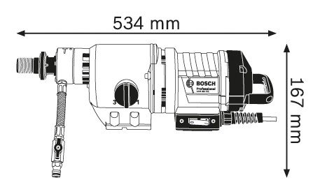 Bosch GDB 350 WE gręžimo mašina deimantinėms karūnoms