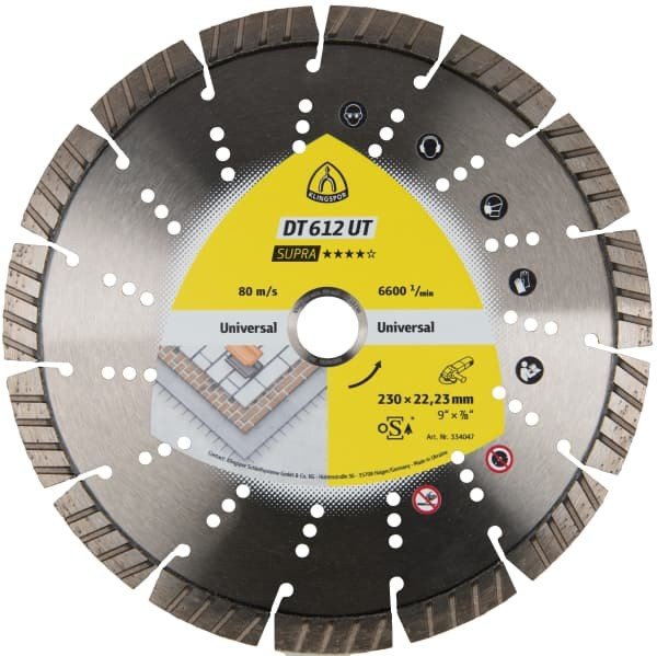Klingspor DT612UT diskas deimantinis universalus 230 x 22,2 mm