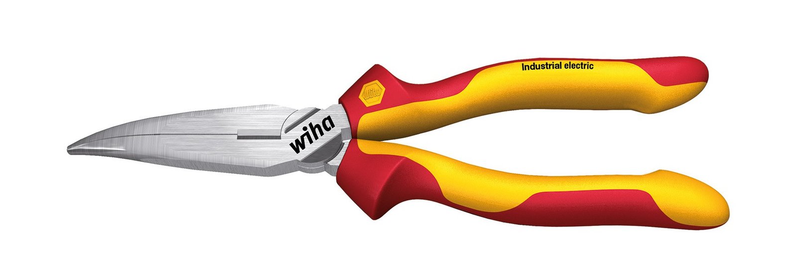 WIHA Profesional VDE 1000V replės ilgasnapės lenktos 160 mm
