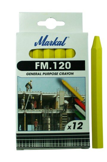 MARKAL FM120 kreida žymėjimo 11 x 120 mm geltona