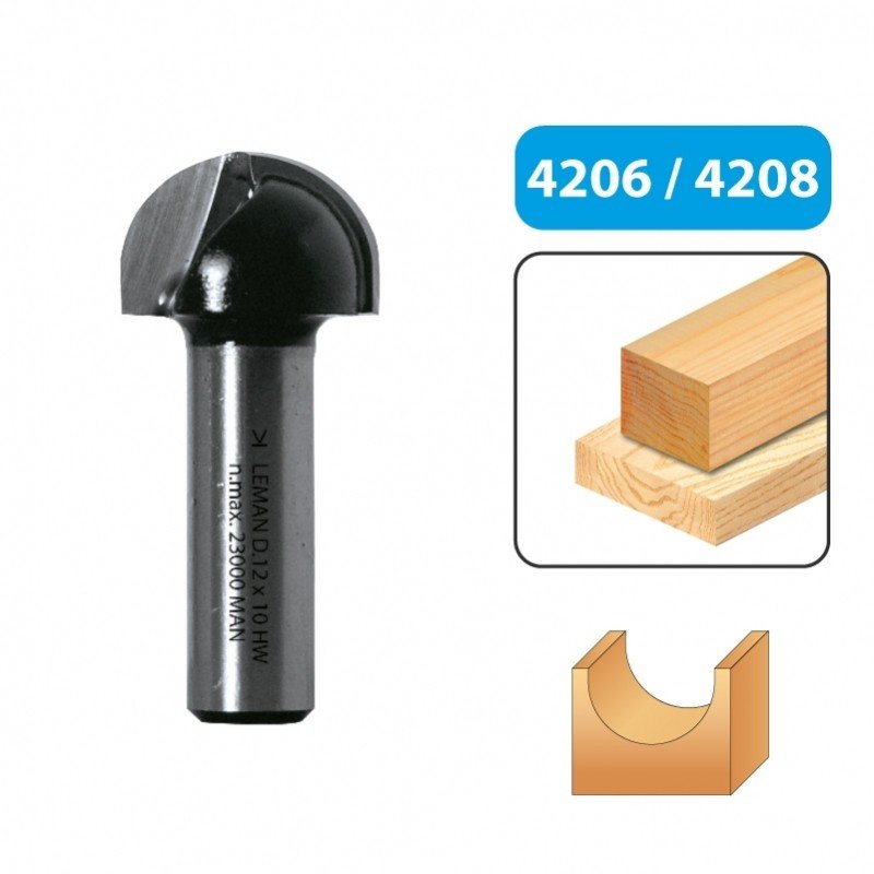 Leman 4208 freza medienai 3,2 mm R1,6