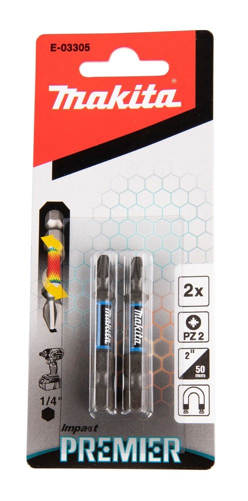 Makita E-03296 Impact Premier sukimo antgalis PZ1 x 50 mm 2 vnt.
