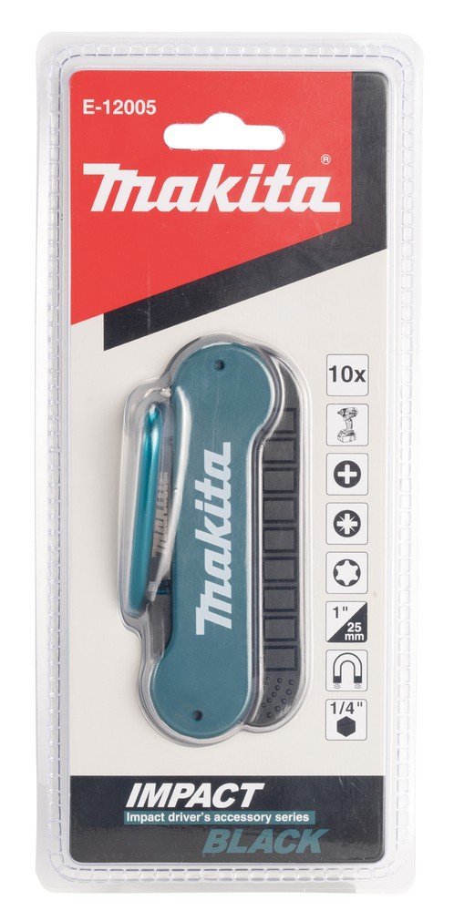 Makita E-12005 Impact Black sukimo antgalių rinkinys 10 vnt.