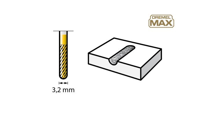 Dremel 9903DM freza greitaeigė universali 3,2 mm 2 vnt.