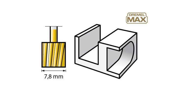 Dremel 115DM freza greitaeigė universali 7,8 mm 2 vnt.