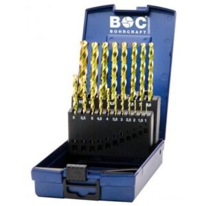Bohrcraft KT10 grąžtų rinkinys DIN338 HSS-TiN 1,0 - 10 mm 19 vnt.