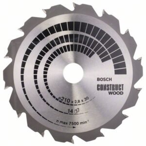 BOSCH Construct diskas medienos pjovimui 210 x 30 mm Z14