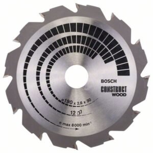 BOSCH Construct diskas medienos pjovimui 190 x 30 mm Z12