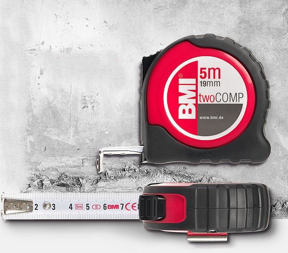 BMI twoComp matavimo ruletė magnetinė 10 m