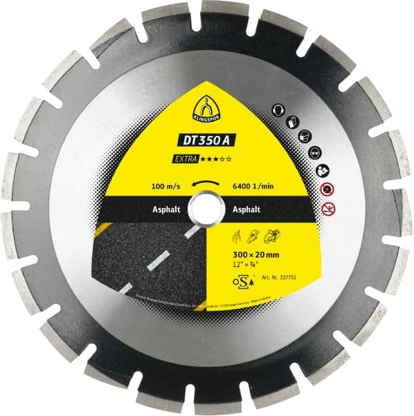 Klingspor DT350A diskas deimantinis asfaltui 500 x 25,4 mm