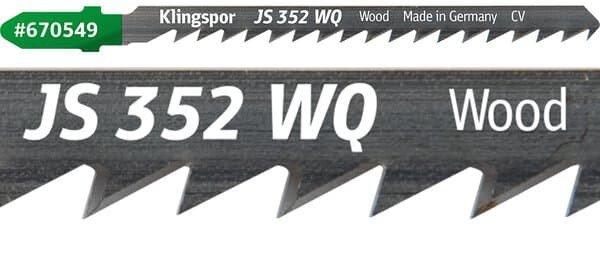 Klingspor JS352WQ gežetė siaurapjūkliui medienos pjovimui 75 mm 5 vnt.