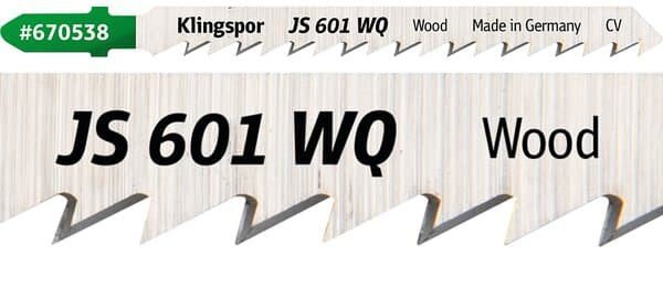 Klingspor JS601WQ geležtė siaurapjūkliui medienos pjovimui 75 mm 5 vnt.