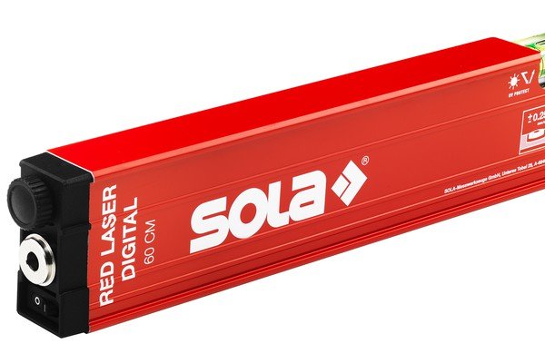 SOLA RED Laser Digital gulsčiukas skaitmeninis magnetinis 600 mm su lezerio spinduliu