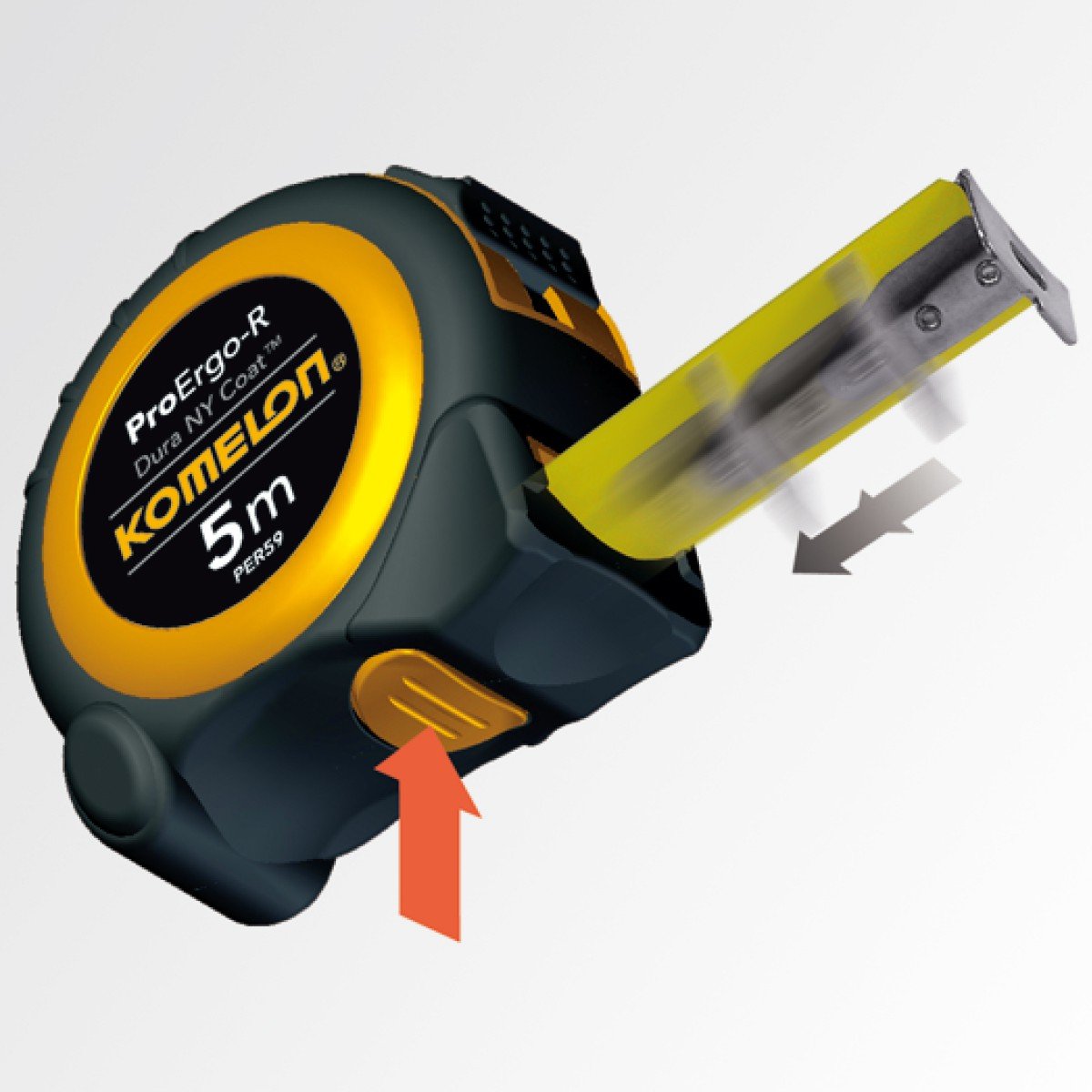 Komelon PER85 ProErgo-R matavimo ruletė 8 m x 25 mm