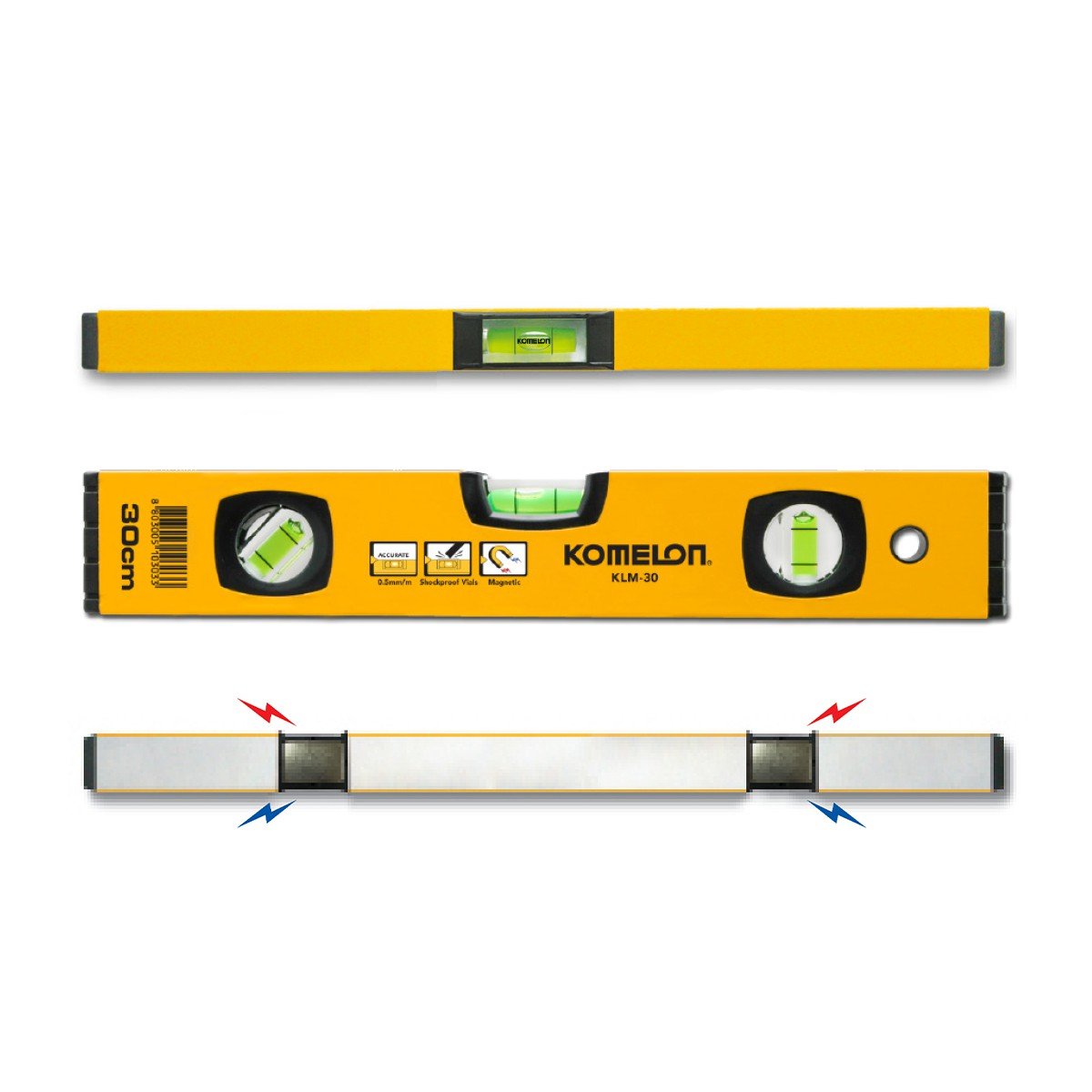 Komelon KLM-45 gulsčiukas magnetinis 450 mm