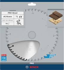 BOSCH Optiline diskas medienos pjovimui 216 x 30 mm Z60