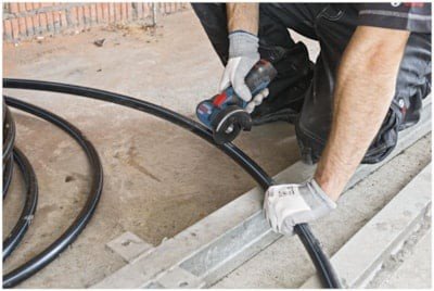 Bosch GWS 12V-76 V-EC Solo Profesional baterinis kampinis šlifuoklis 76 mm