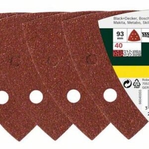 BOSCH DIY šlifavimo lapeliai 93 x 93 mm Nr.40 25 vnt.