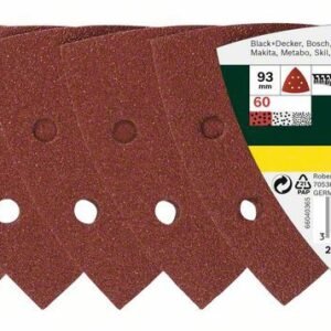 BOSCH DIY šlifavimo lapeliai 93 x 93 mm Nr.60 25 vnt.