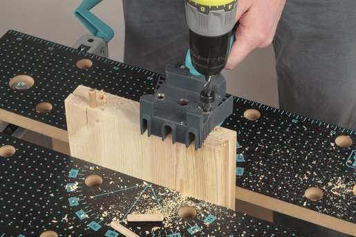 Wolfcraft gręžimo šablonas kaištiniams sujungimams 6 - 10 mm