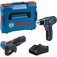 Bosch GSR + GWS Profesional baterinių įrankių rinkinys 12V