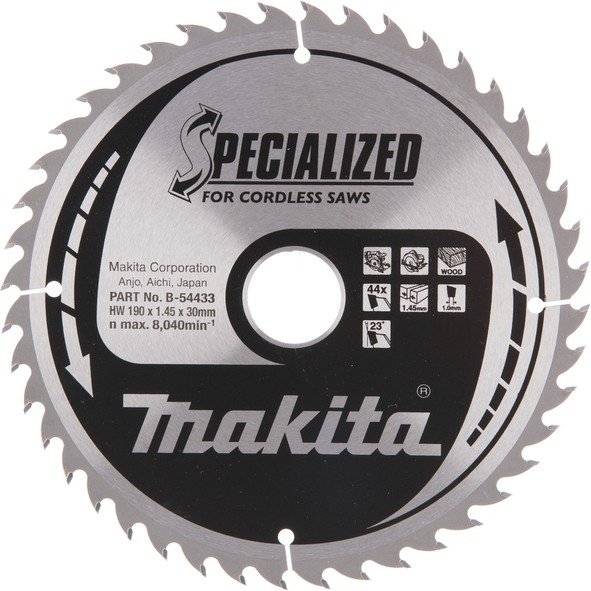 MAKITA Specialized diskas medienos pjovimui 190 x 30 mm Z44