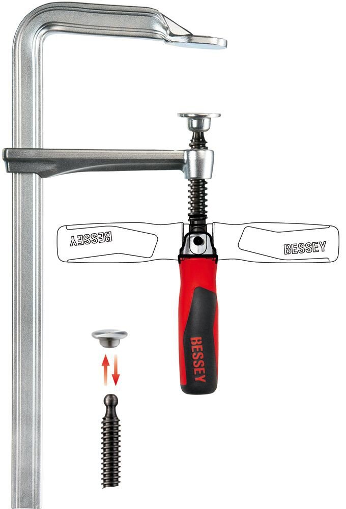 Bessey GZ-KG spaustuvas universalus 120 x 600 mm