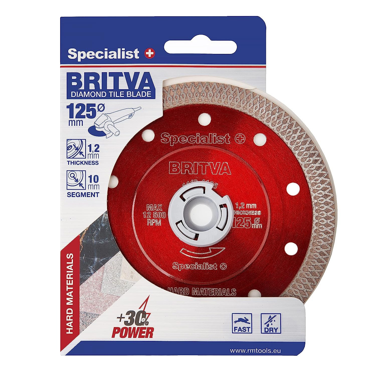 Specialist+ BRITVA diskas deimantinis 125 x 22,2 mm