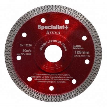 Specialist+ BRITVA diskas deimantinis 125 x 22,2 mm