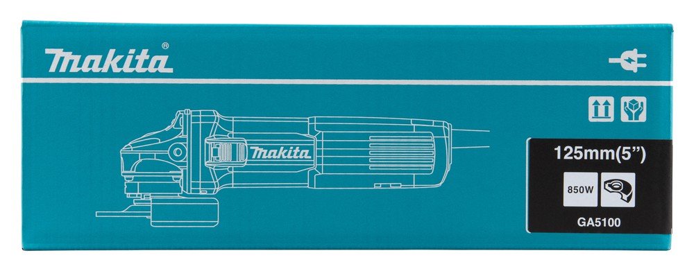 Makita GA5100 kampinis šlifuoklis 125 mm 850 W 2800 - 11500 sūkių