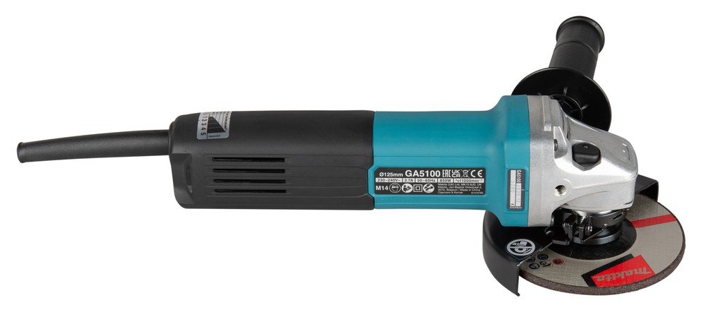 Makita GA5100 kampinis šlifuoklis 125 mm 850 W 2800 - 11500 sūkių