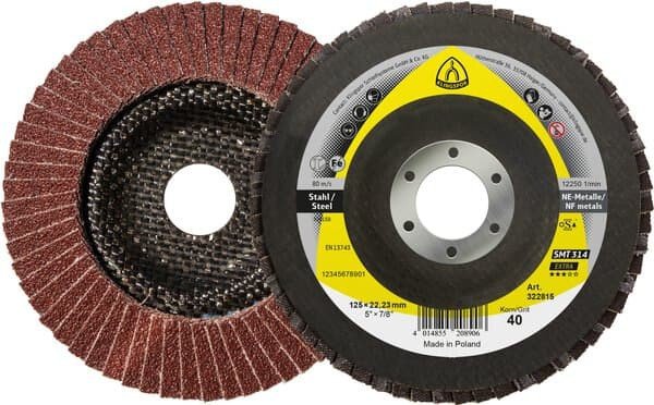 Klingspor SMT314 lapelinis diskas 125 x 22,2 mm Nr.40