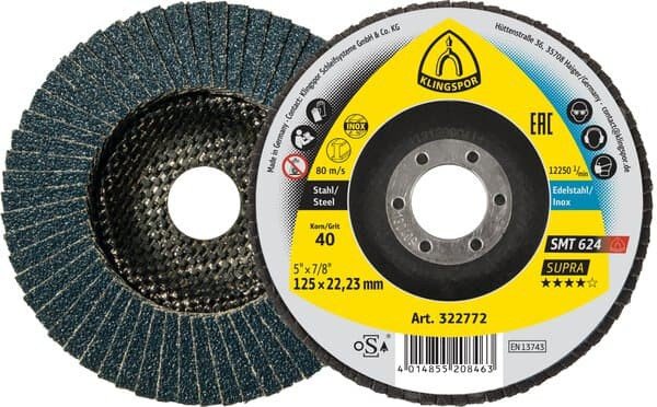 Klingspor SMT624 lapelinis diskas 180 x 22,2 mm Nr.80