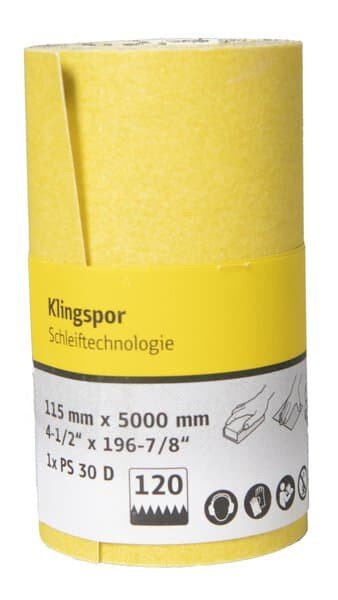 Klingspor PS30D šlifavimo audinio rulonas 115 x 4500 mm Nr.100