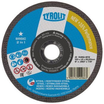 TYROLIT Basic diskas pjovimo 125 x 2,5 x 22,2 mm A30Q-BF