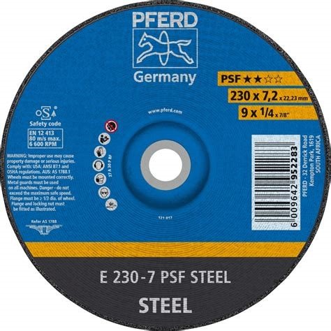 PFERD PSF diskas šlifavimo 230 x 7,2 x 22,2 mm A30P-BF