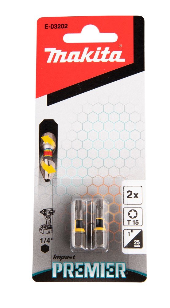 Makita E-03202 Impact Premier sukimo antgalis T15 x 25 mm 2 vnt.
