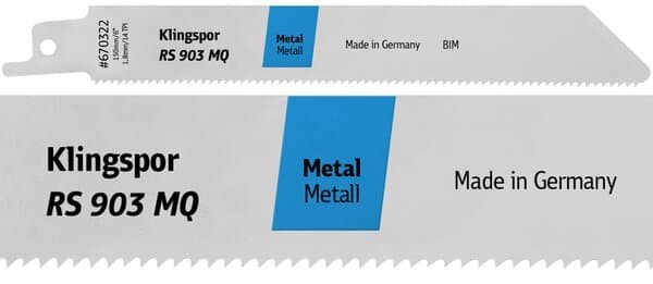 Klingspor RS903MQ geležtė tiesiniam pjūklui metalų pjovimui 210 mm 5 vnt.