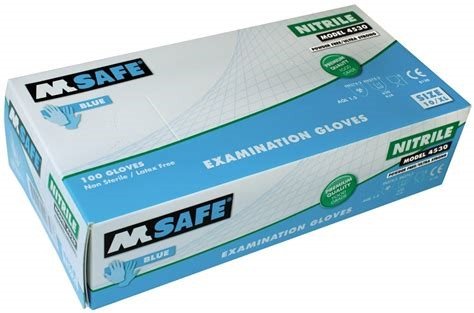 M-Safe 4520 vienkartinės darbo pirštinės L dydžio