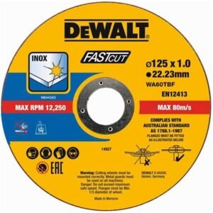 DeWalt DT43972 Fast Cut diskas pjovimo 125 x 1,0 x 22,2 mm WA60TB-F
