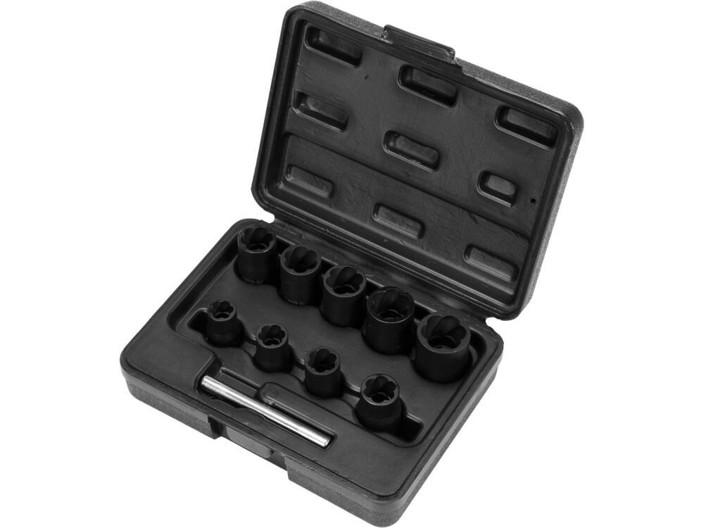 Yato YT-0603 galvučių pažeistiems varžtams rinkinys 10 - 19 mm 3/8" 10 vnt.