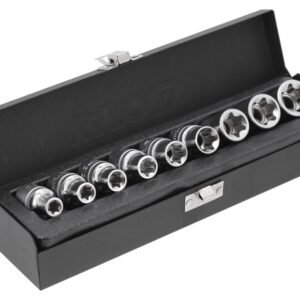Yato YT-0521 galvučių rinkinys E10 - E24 1/2" 9 vnt.